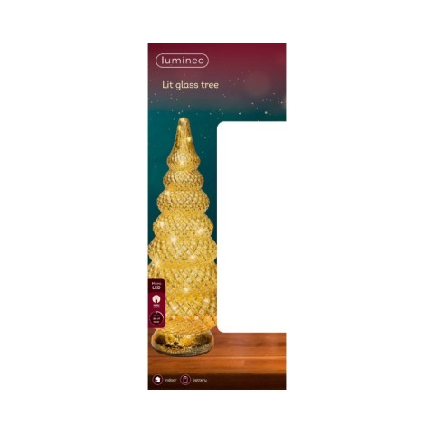 ALBERO VETRO MICROLED LUCE CALDA D.15 H.36.5 2